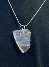 Beach Glass Pendant - Red Arrow