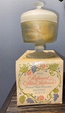 DÉCANTEUR EN VERRE VINTAGE AVON MOONWIND PARFUMÉ PEAU PIÈCE D'ÉPOQUE AVEC LOTION