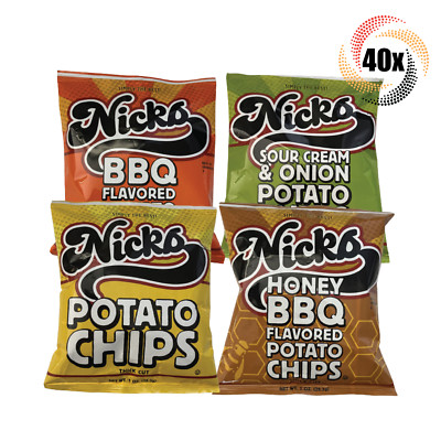 40x Bags Nicks Variety Flavor Thick Cut Potato Chips 1oz ( Mix & Match Flavors )