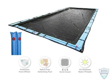 Buffalo Blizzard Deluxe Rectangle Swimming Pool Winter Covers w/ Water Tubes