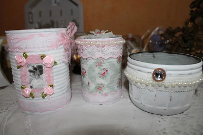  Utensilo Upcycling  3erSet  Unikat Shabby chic Landhaus Brocante    - Bild 1 von 4