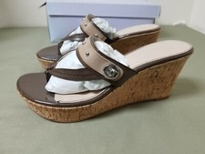 New Womens Marc Fisher Oreally Wedge Thong Strap Sandals.