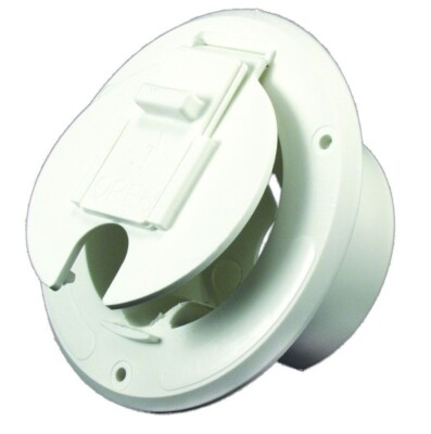 American Motorhome Wohnmobil Netzkabel Kabel Luke, creme rund S-23-14-A