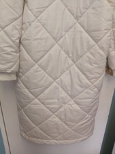 Jack Wills Long Quilted Coat Size 10 (s) Colour Eggnog