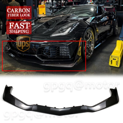 For Corvette 2014-2019 C7 ZR1 Style Conversion Carbon Fiber Front Bumper Lip Kit