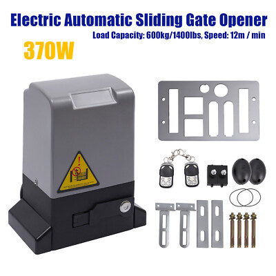 370W Sliding Gate Motor with 2 Remotes 600kg Automatic Sliding Gate Opener