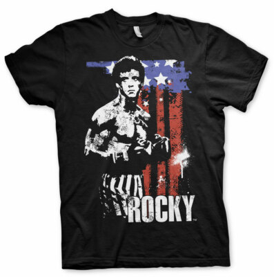 T-Shirt Rocky Balboa American Flag maglia uomo Hybris