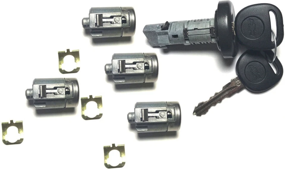 Ignição OEM e 4 cilindros de trava de porta com 2 chaves de logotipo Chevy para Express Van 08-09 - Imagem 2 de 2