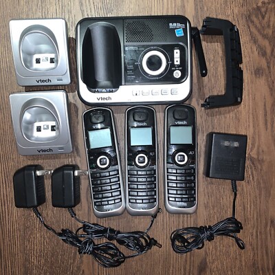 VTech 3x Handsets Single Line Cordless Phone - DS4122-3 5.8 GHz NEEDS ...