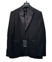 Dobell Mens Dinner Jacket 38 Inch Short Black Tuxedo Regular Fit Notch Lapel