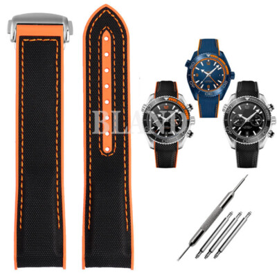 Rubber Nylon Silicone Watch Band Strap For Omega Seamaster Diver300 Planet Ocean