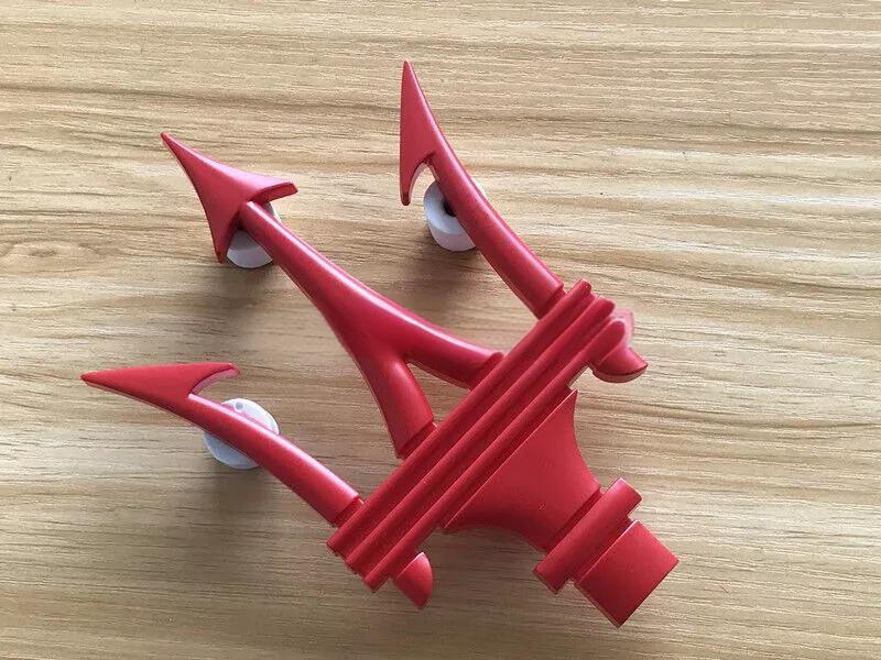 1Pc Red Front Grille Emblem Badge for Maserati Ghibli Quattroporte Levante