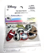 Tim Burton's Nightmare Before Christmas Disney Buttons 8pc by Dress It Up