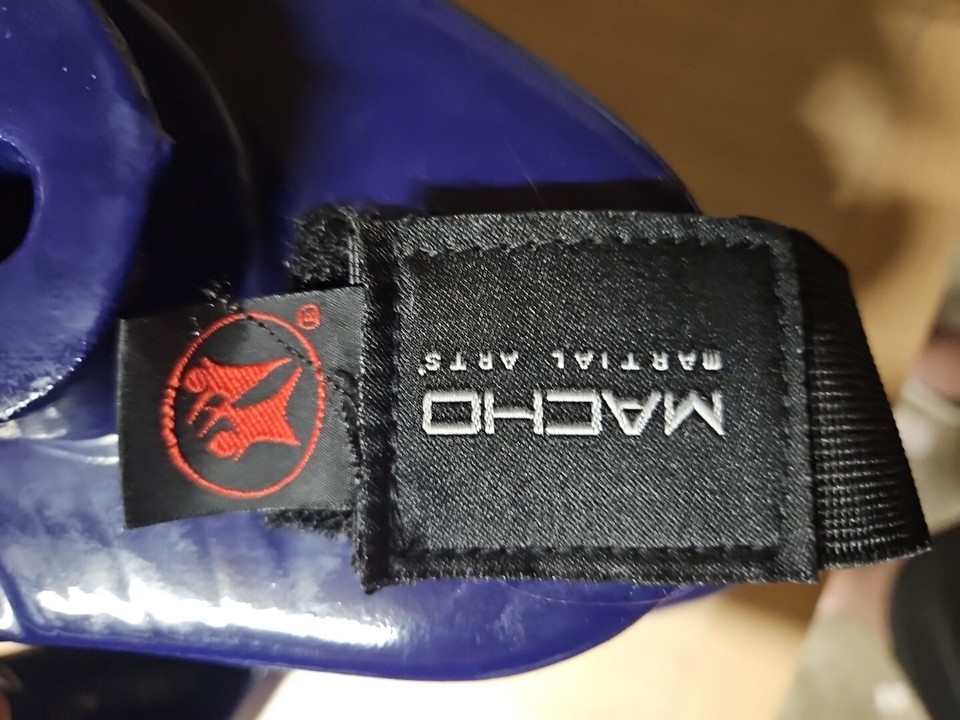 Macho Taekwondo Martial Arts Sparring Gear Helmet Headgear Blue Adult