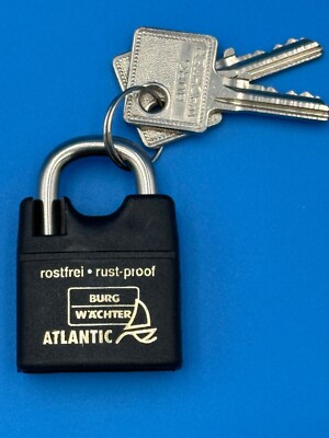BURG WACHTER ATLANTIC PADLOCK, RUST PROOF, 217F/40