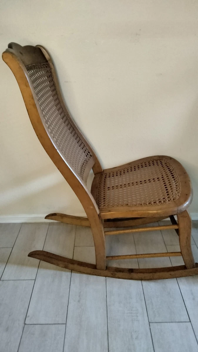 Vintage rattan rocking 2025 chair