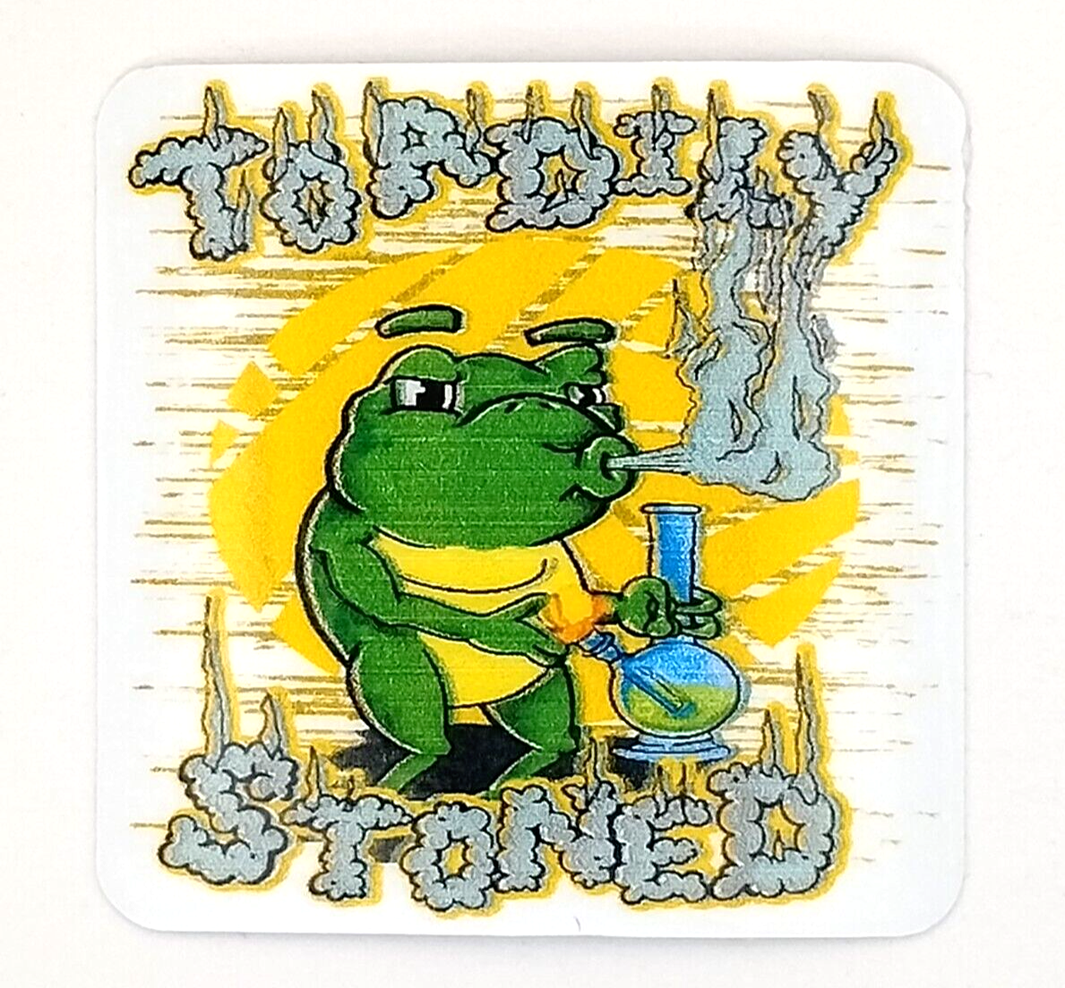 Toadally Stoned Frog 420 Sticker Weatherproof Vinyl UV Cannabis Weed Marijuana
