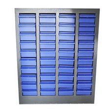 Parts Cabinet 40 Drawer Shelving Storage Steel Locker Box Document Gathering