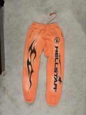 Hellstar Orange Graphic Sweatpants Mens Draws...