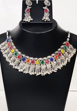 Vintage Kuchi Gypsy Necklace Jewelry Tribal BellyDance Fashion Festival Hot Sari