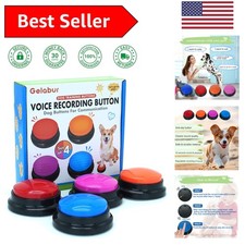 Set of 4 Voice Recordable Dog Training Buttons Colorful Communication Tools