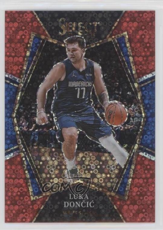 2021-22 Panini Select Premier Level Red Disco Prizm 4/49 Luka Doncic #117 hs9