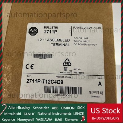 Allen Bradley Panelview Plus 1250 2711P-T12C4D9 Display 2711PT12C4D9 US Free Tax