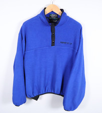 90s Sportsmaster Polartec Fleece Pullover Men's XL Blue Snap T Jacket USA Made