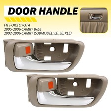 Interior Door Handle For Toyota 2005-2006 Camry Base Front Beige Rear Left Pair