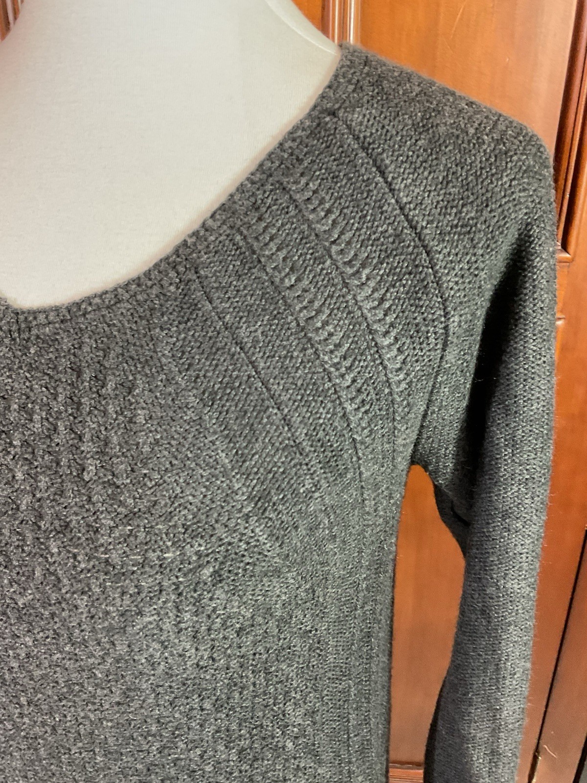 Grace Elements Women’s Solid Charcoal Gray Open K… - image 3