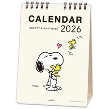 Snoopy Desk Calendar 2026 Peanuts Vertical Hallmark 6.5x4.7in Japanese Style New