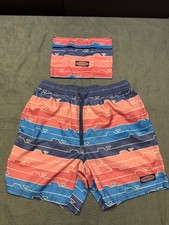 Vineyard Vines Men Swim Trunks Shorts 7 Medium W/ Packable Bag