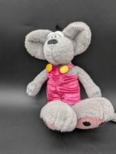 Diddlmaus grau ca 25cm rosa Latzhose