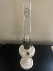 antique milk glass oil lamp