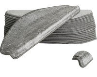 Stufenmatten-Set Sweet Halbrund Grau 23,5X65X4,5 Cm 15-Teilig