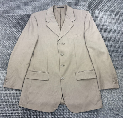 Vinci Herren Blazer 38R Sand 4-Knopf Designed in Italy Viskose Viskose