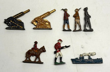 Antique Lead Soldier Figurines Cannons, Infantry, Boat
