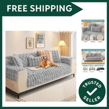 Thick Rabbit Plush Sofa Cover 1 2 3 Seater, New Universal Non-Slip Corner Sof...