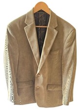 Lauren Ralph Lauren Taupe Tan Fine Corduroy Sport Coat Size 40R Classic Preppy