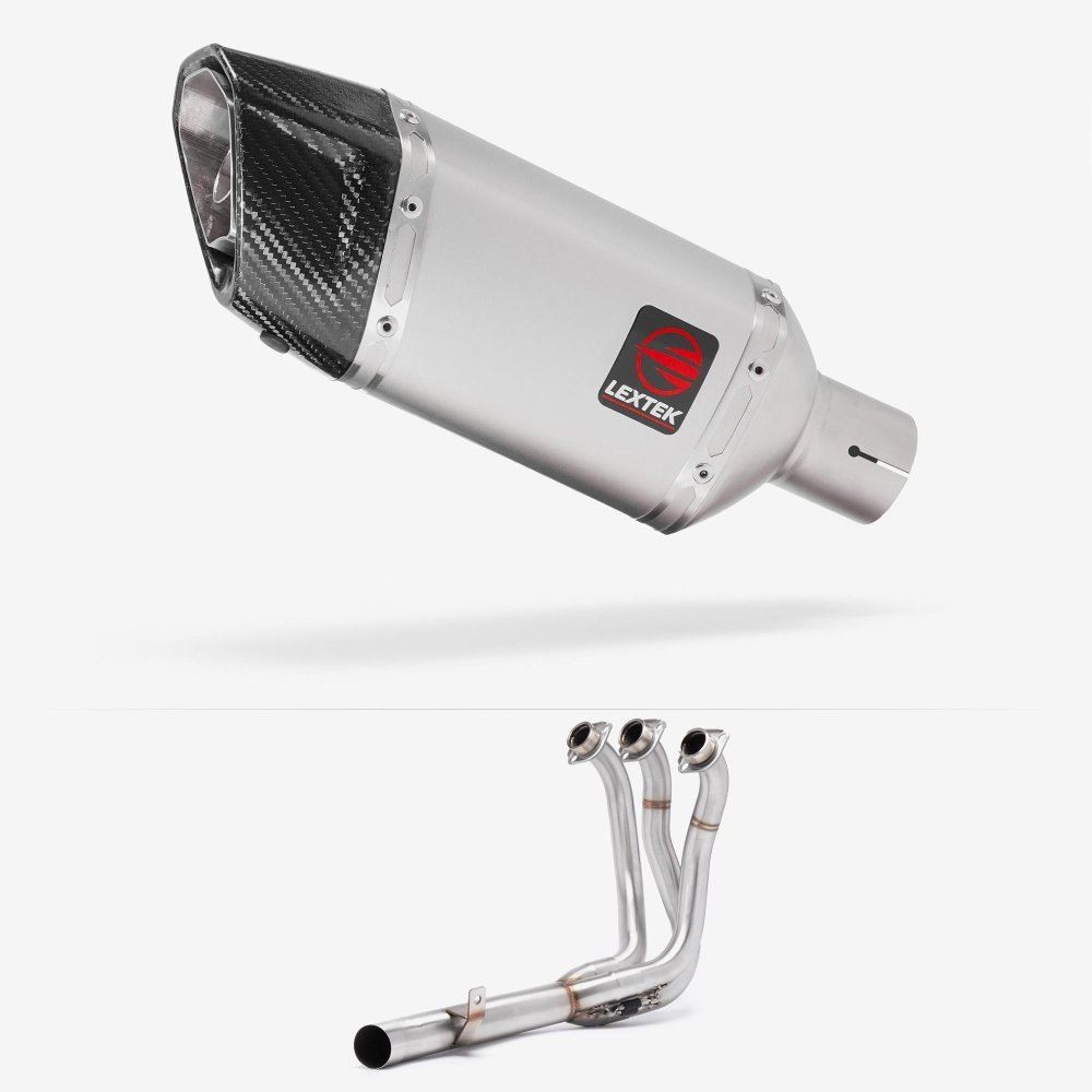 Lextek Stainless Steel SP5 Matt Stainless Steel Exhaust System 200mm Low Level