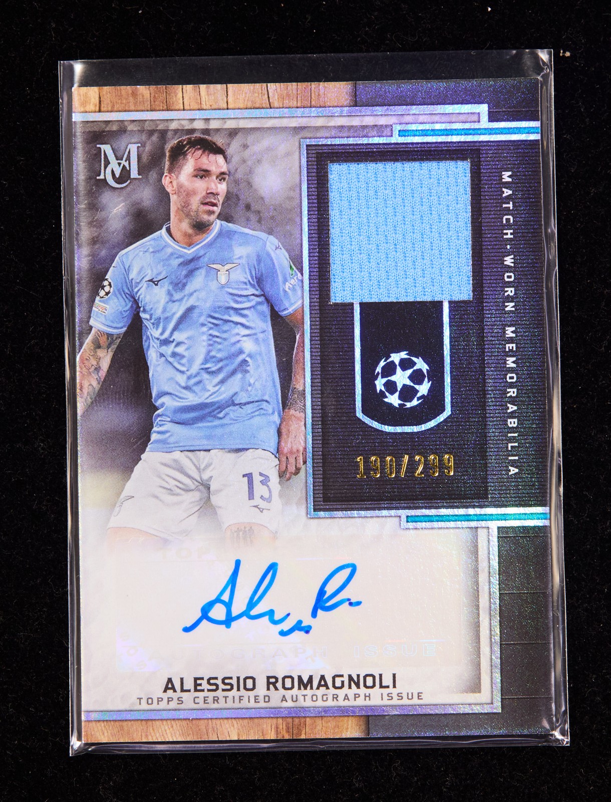 Alessio Romagnoli 23-24 Museum Collection UEFA Auto Match-Worn Patch /299 Museum