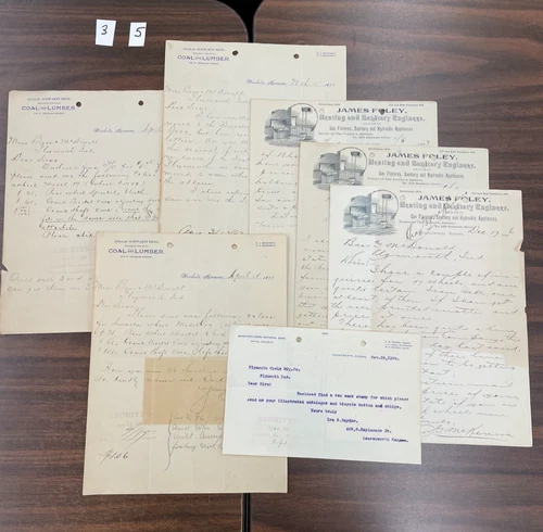 Bicycle related letters from Kansas Wichita, Leavenworth, 7 pcs L35