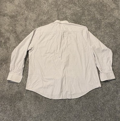 Castaway Nantucket Island Mens Blue Gingham 2XL Long Sleeve Button Down Shirt