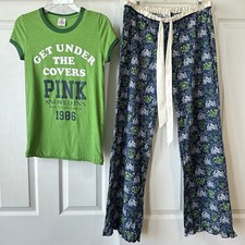New PINK Victoria  s Secret 2008 PJ Pajama Set Small Medium Vintage Y2K