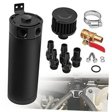 Universal 2 Port Aluminum 750ml Baffled Oil Catch Can Reservoir Tank with