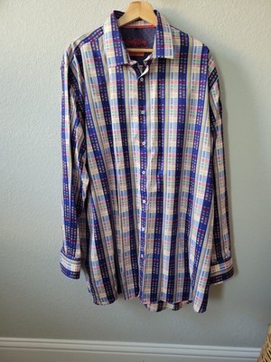 Lansky Bros. Limited Clothier to the King Long Sleeve Button Down Shirt 2XL 