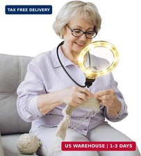 Hands Free Magnifying Glass with Light, Neck Magnifier for Seniors Reading 6 L