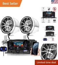 Motorcycle Speakers Bluetooth, Waterproof Speakers and Amplifier Audio Sound ...