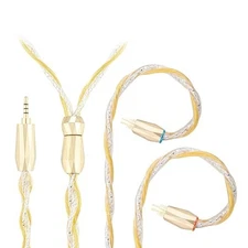 2-Pin 2.5mm Balanced Cable 7N Hi Conductivity Copper 6N Silver Coat OCC HiRes