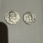 1952 Franklin Half Dollar Silver Lot Of 2